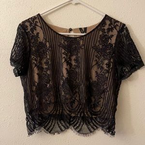 NBD Black Lace Top